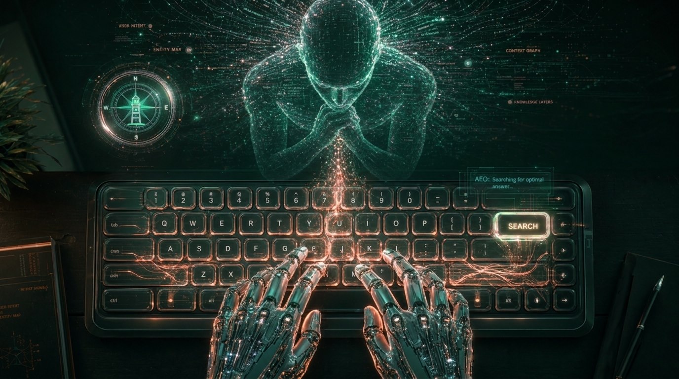 AI가 최적의 답변을 탐색하는 장면